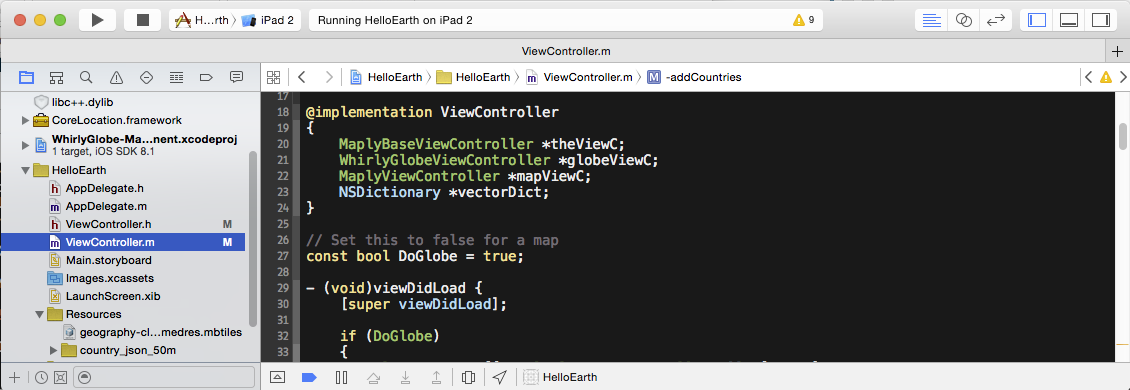 Xcode ViewController.m